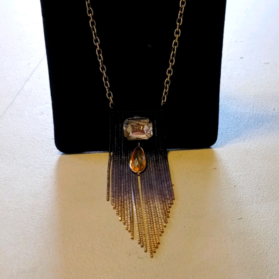 Gold Black Chain Necklace 18$